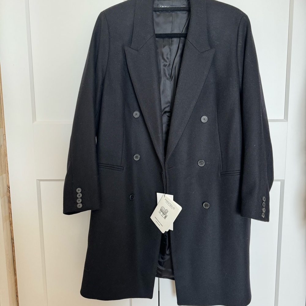 New Zara manteco Italian wool coat